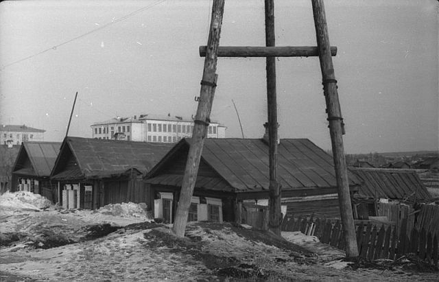 Правая (нечетная) сторона пр. Строителей. 1959 год