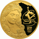 Золотая монета номиналом 1000 рублей "Флора Сочи"
