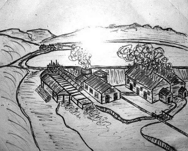 Молебский завод (рис. неизв. авт. 1870 г.)