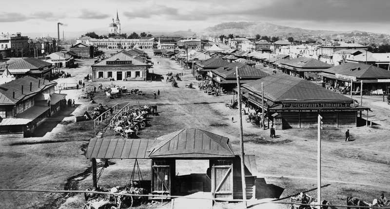 Центральная торговая площадь Нижнего Тагила. Фото 1914 г.