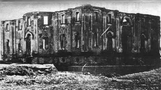 Разрушенная Выйско-Никольская церковь, 1960-е гг.