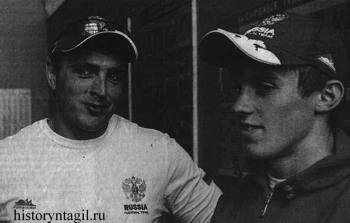 Егор Климонов (справа) с тренером Михаилом Хомяковым