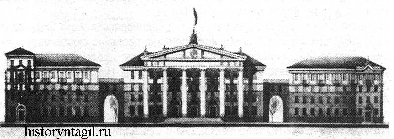 Здание, угол Фрунзе-Пролетарской, Сталинский районный совет. Сейчас здесь почта и библиотека им. Герцена