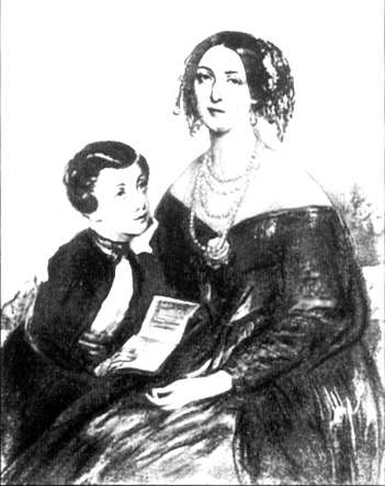 Аврора Карловна с сыном Павлом (фото XIX в.)
